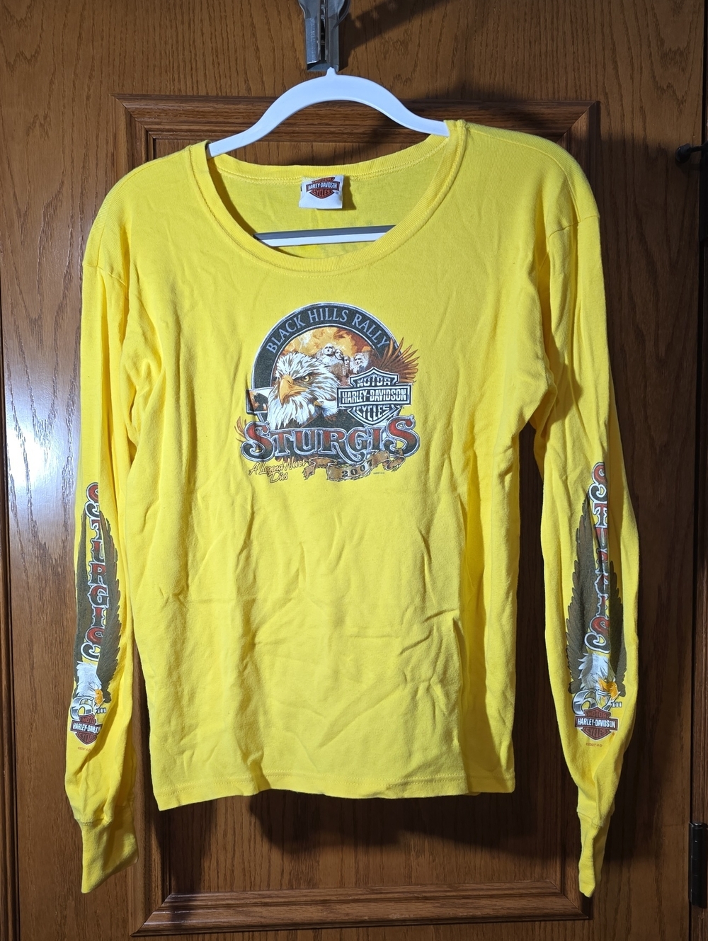 Sturgis Yellow Long-Sleeve Woman's Tee, 2007 67th Rally